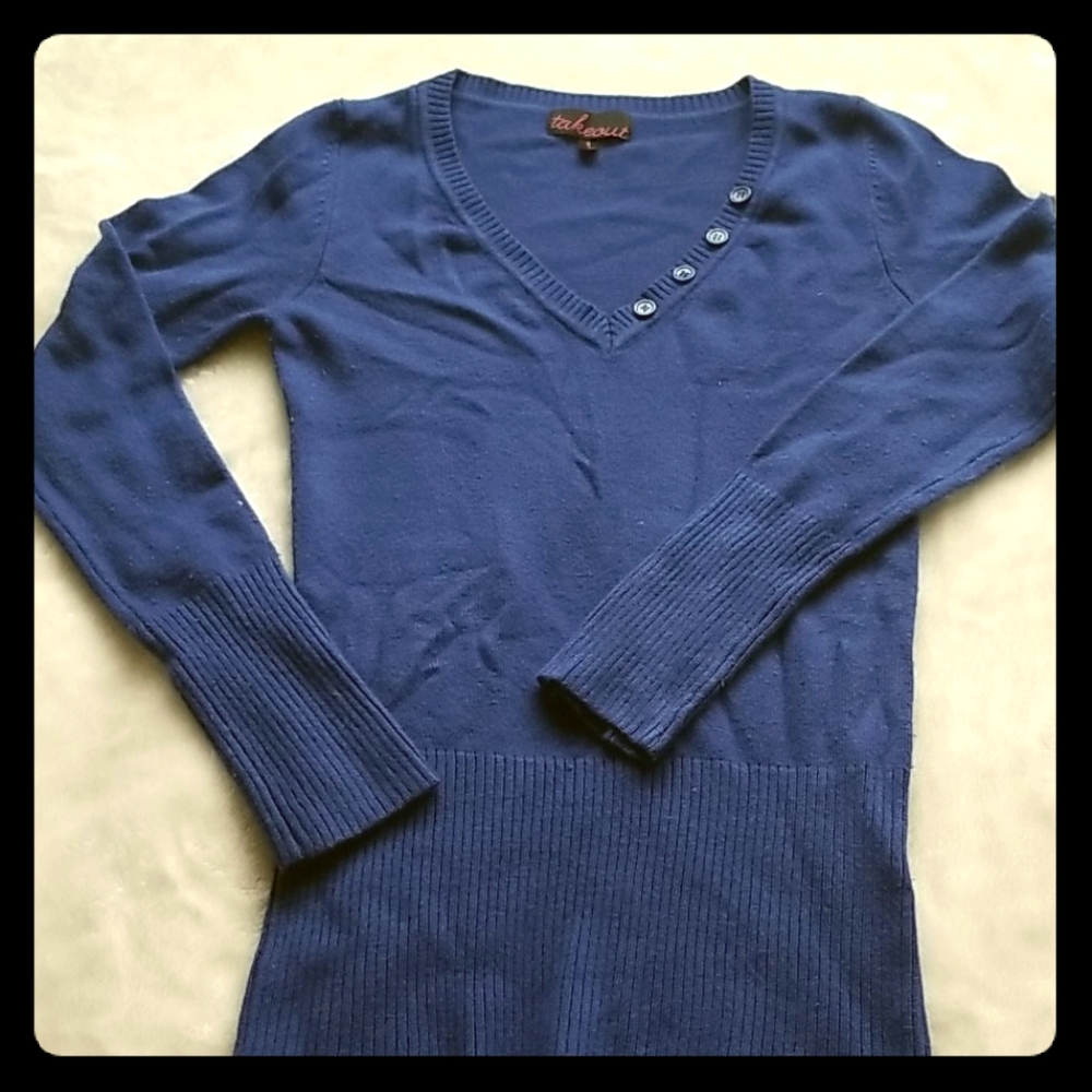 Blue long sleeve button shirt size small